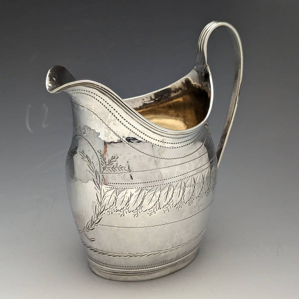 1801 British Antique Georgian Sterling Silver Cream Jug 97g